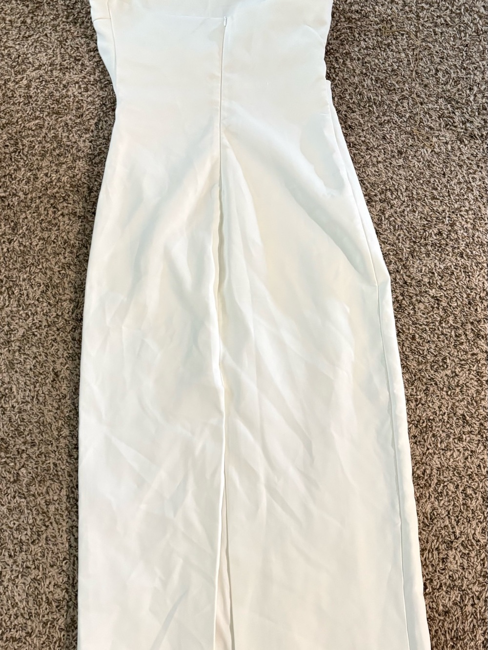 Zara Strapless White Midi Dress - Picture 2 of 3